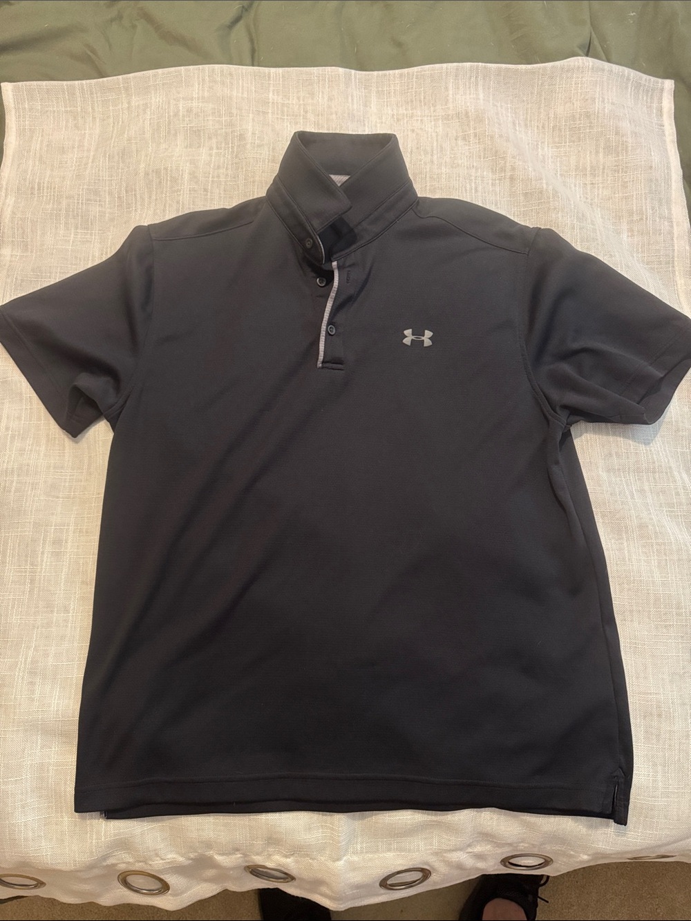 Under Armour Men’s Black Polo with Gray Logo